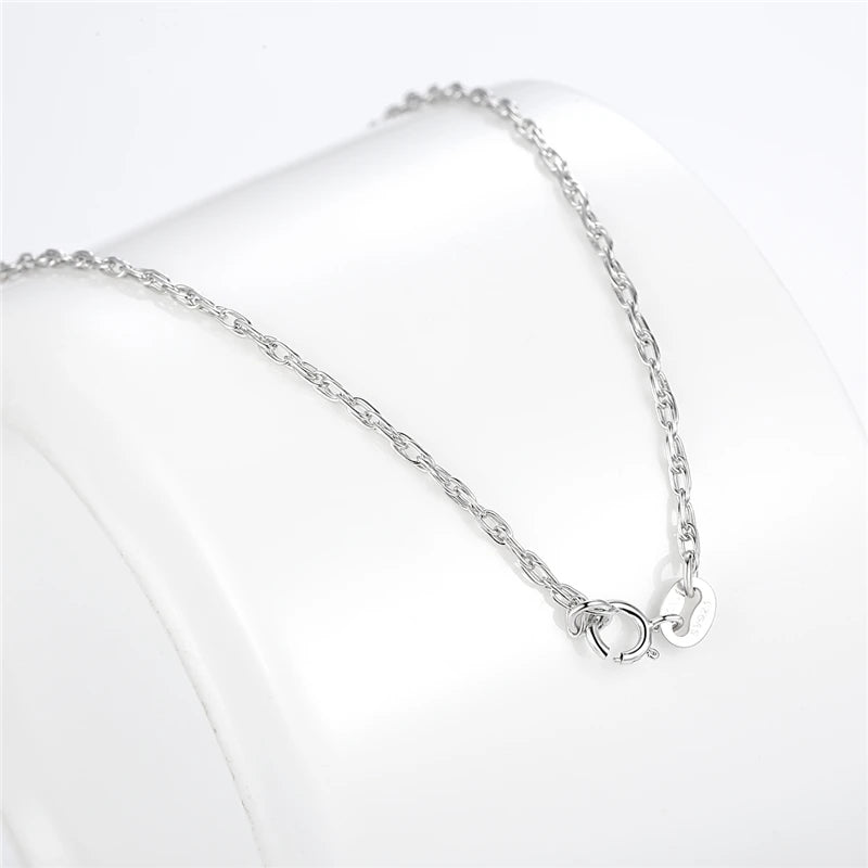 925 Sterling Silver Figaro Chain Necklace Classical Base Fine S925 Jewelry for Weddings Gifts Engagements Parties