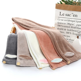 2020 New Designer Microfiber 23cm*65cm Hair Wraps Quick-Drying Turban for Cleaning Cute Style