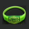 Sound Sensor Control LED Wristband Bangle Silicone Green Interactive Led Bracelet for Party Favors