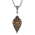 Viking Souvenir Stainless Steel Necklace Nordic Design Viking Necklace Norse Myth Shield Necklace Viking Jewelry