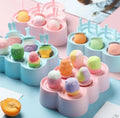 Ice Pop Molds Silicone Family DIY Popsicle Makers Easy-release Ice Cream Tray Holder for Kids Mini Cute Animals Design/