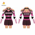 Ace Sports Custom All- Star Cheerleading Uniform Girls' Competition Cheer Skirt with Rhinestone OEM Design Brief