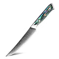 10CR15MOV Handmade Japanese Damascus Kitchen Knife 67 Layers Damascus Steel Dinner Table Steak Knife With Abalone Shell Handle