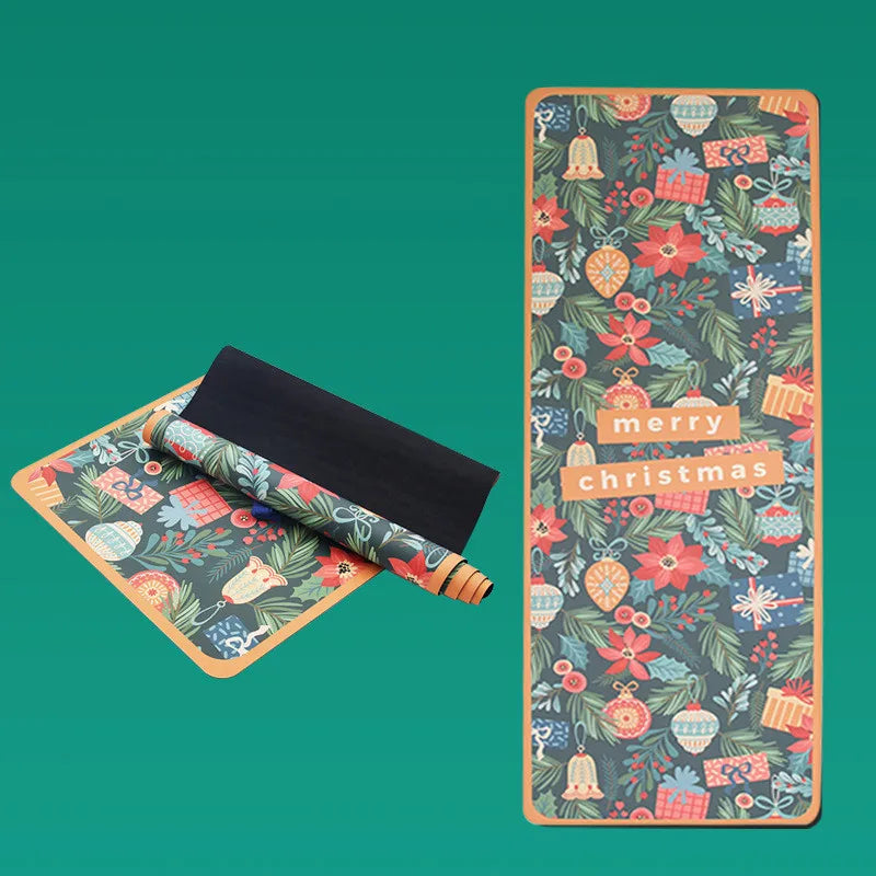 BYT 2025 luxury eco friendly custom logo non slip printed natural leather pu rubber yoga mat with bag