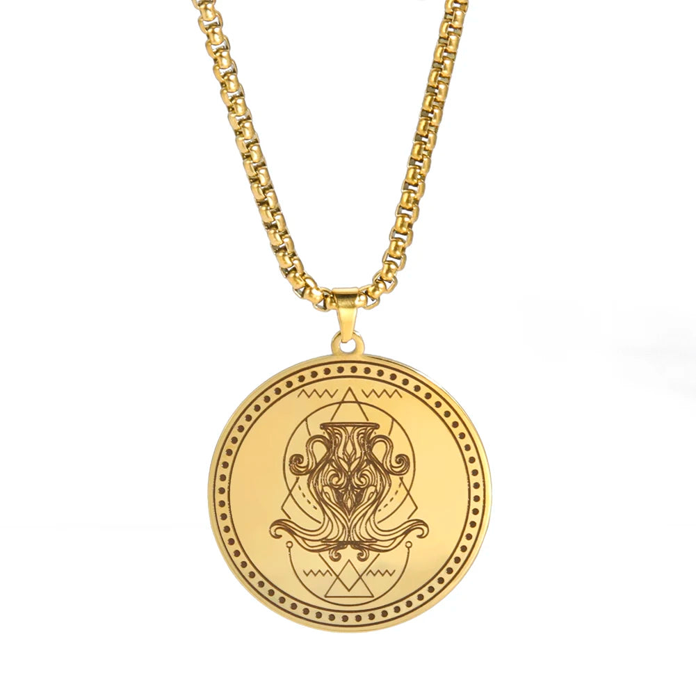 Magic Celestial Collection Zodiac Signs and Constellations Symbols Talisman Animals Pendants Necklace Stainless Steel for 2022