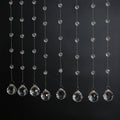 O-X400 Wholesale 1M Crystal Glass Bead Garland Wedding Ceiling Crystal Hanging Strand Luxury Wedding Arch Crystal Beaded Curtain