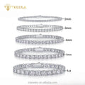 Telula Women's Sterling Silver Moissanite Jewelry Set Ladies'  Moissanite Necklace Earrings Necklace Bracelet