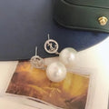 E776 11-12mm DIY Natural  Freshwater Pearl Charm Earrings Mounting Accessory 925 Sterling Silver Gold Plated  Jewelry for Women