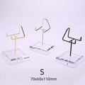 Modern S Acrylic & Metal Luxury Display Stand Gold/Silver/Black Finish for Crystals Stones Agate Rock Fossil Coral-Customizable