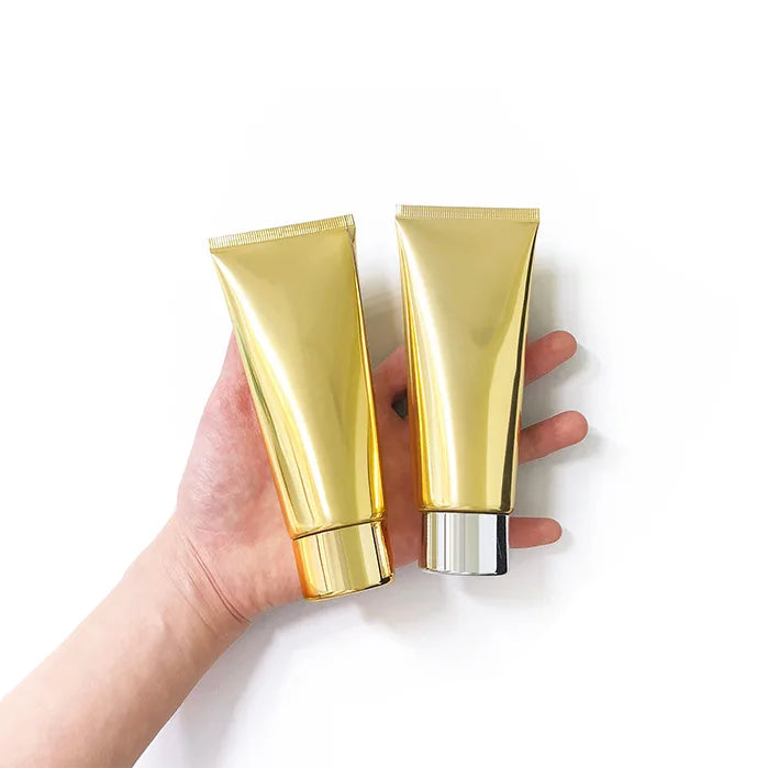 Empty 10g15g20g40g50g80g100g150g200g Golden Aluminum Plastic Packaging Facial Wash Soft Squeeze Facial Cleans