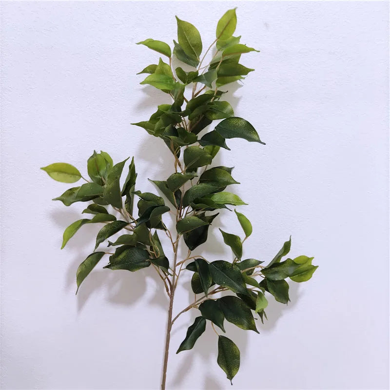 Wholesale Plastic Artificial Green Banyan Branch Plant 88cm Home Decoration