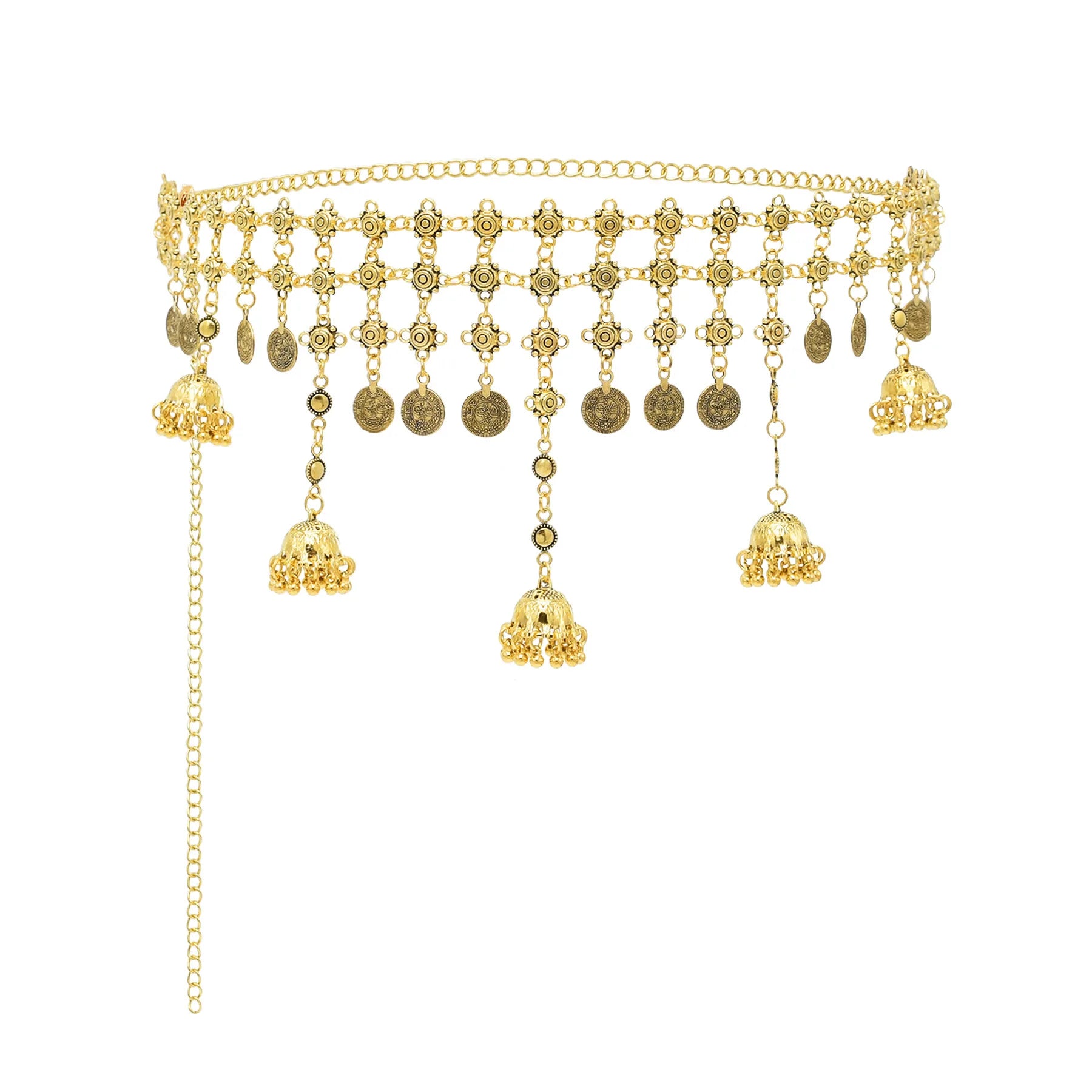 Antique Style Body Chain Retro Bell Tassel Waist Decor for Belly Dance New Vintage Alloy Jewelry Wholesale
