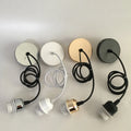 Complete Lighting Parts Set 120mm Screw Style Ceiling Rose Canopy Iron E27 Lamp Holder Socket Cord Wire Pendant Lamp Black/White