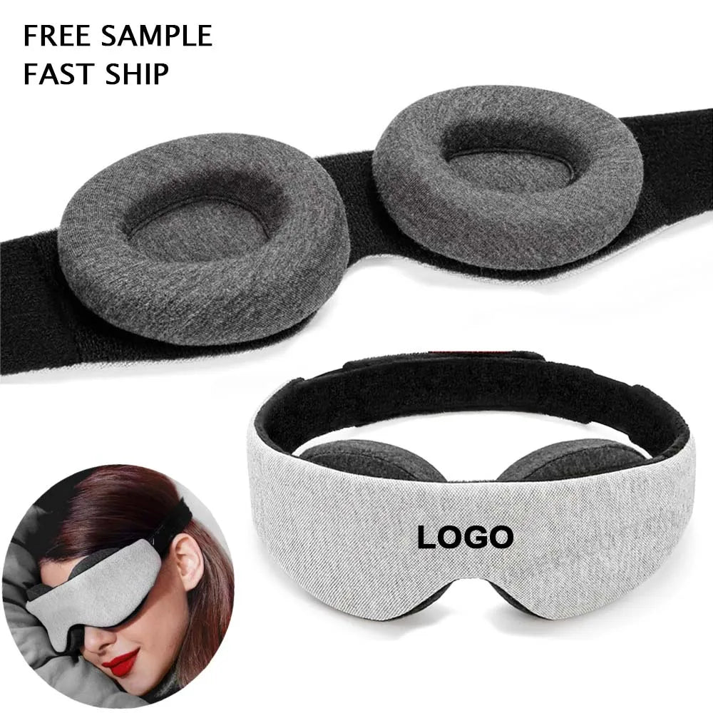 Custom Logo Home Sleep Eye Mask Blackout Eye Mask Comfortable Adjustable Sleep Eye Mask Home Sleep Eye Mask