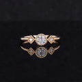 Milgrain 14K Gold Wedding Ring Lab Created Diamond Engagement Jewelry for Parties and Anniversaries