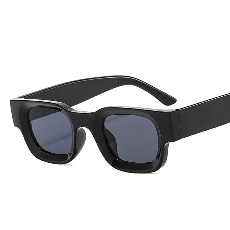 Vintage Brand Designer Classic Punk Rectangle Unisex Sunglasses Small Recessed Frame Eyewear