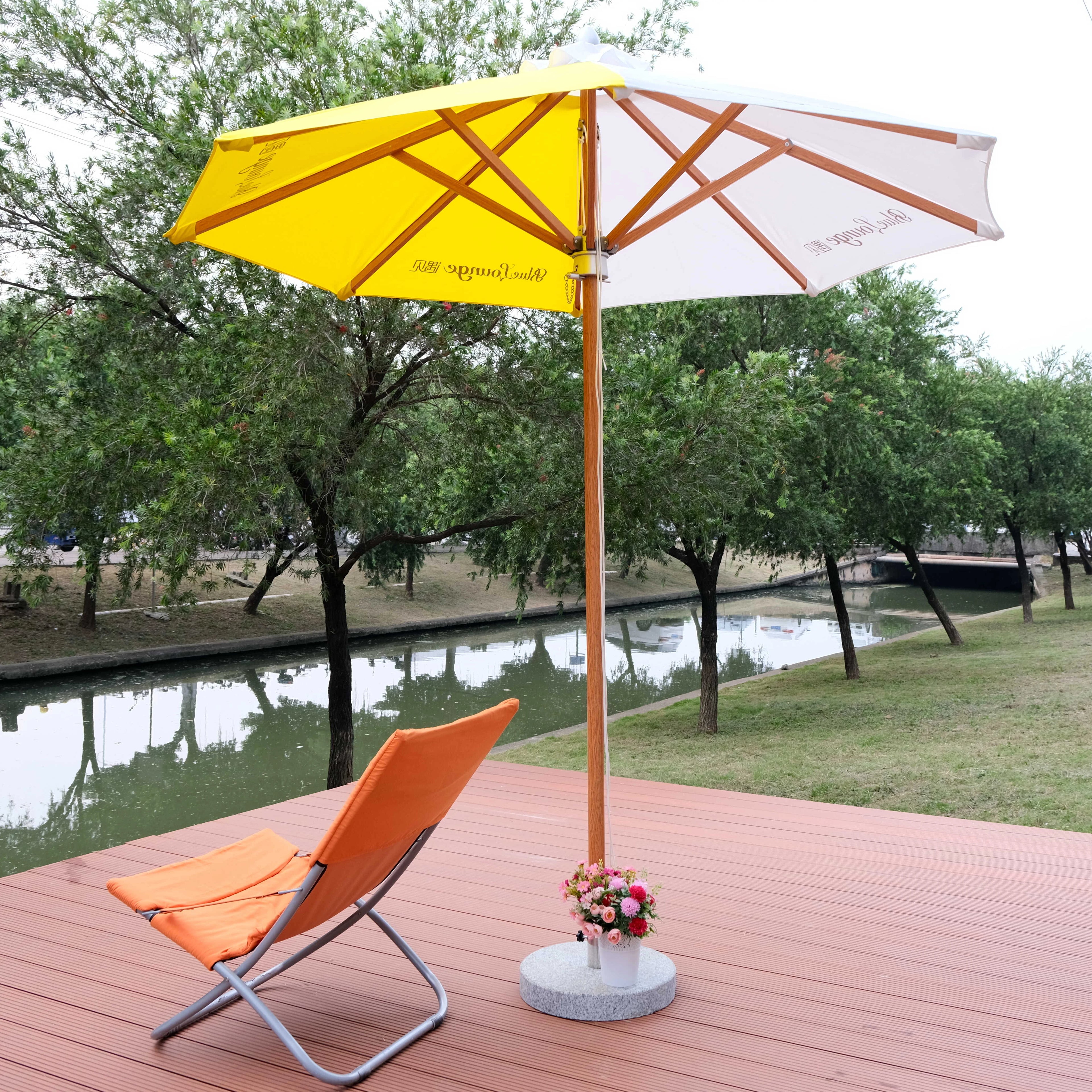 Rainproof Patio Beach Outdoor Heavy Duty Garden Umbrella Market Umbrellas Parasols
