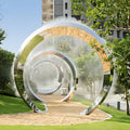 Outdoor Water Scenic Decoration Stainless Steel Circle Water Fog Gate Sculpture Water Fountain