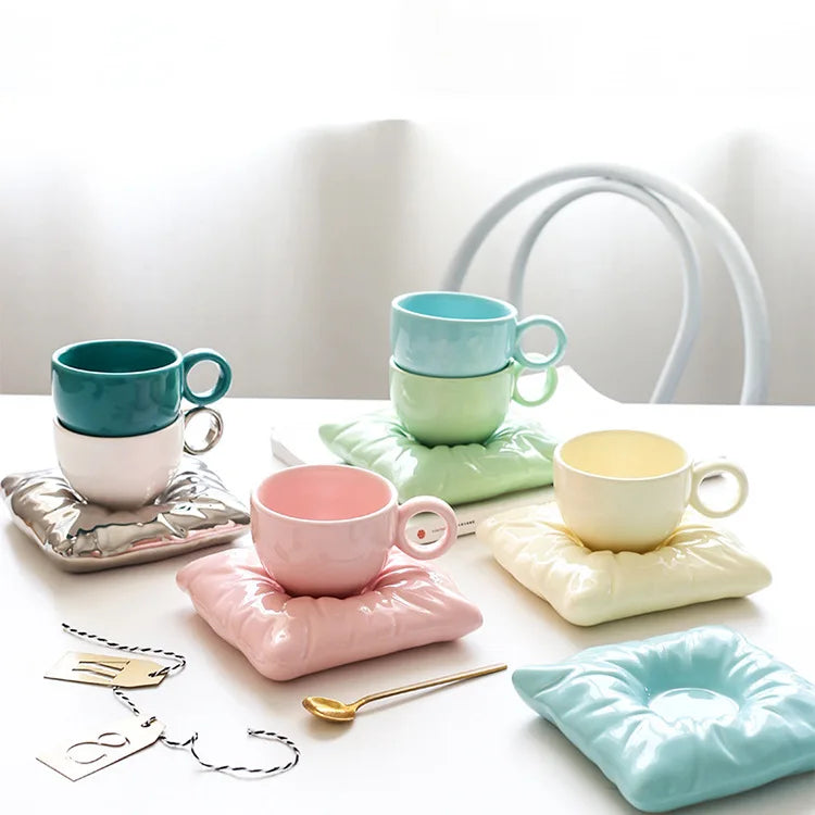 2021 New Creative Macaron Nordic Ceramic Coffee & Ice Cream Mug 200ml