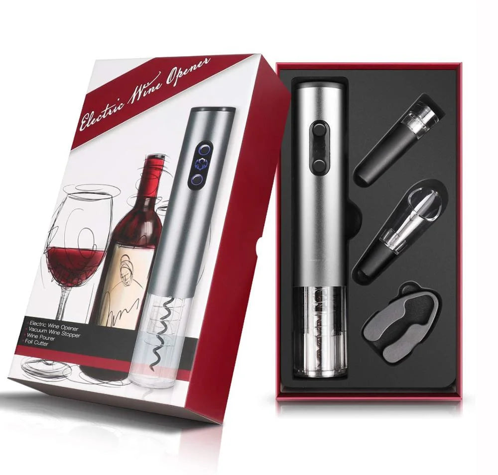 Home Gadgets Amazon Best Seller 2023 Automatic Wine Opener Corkscrew Electric Wine Bottle Openers Set