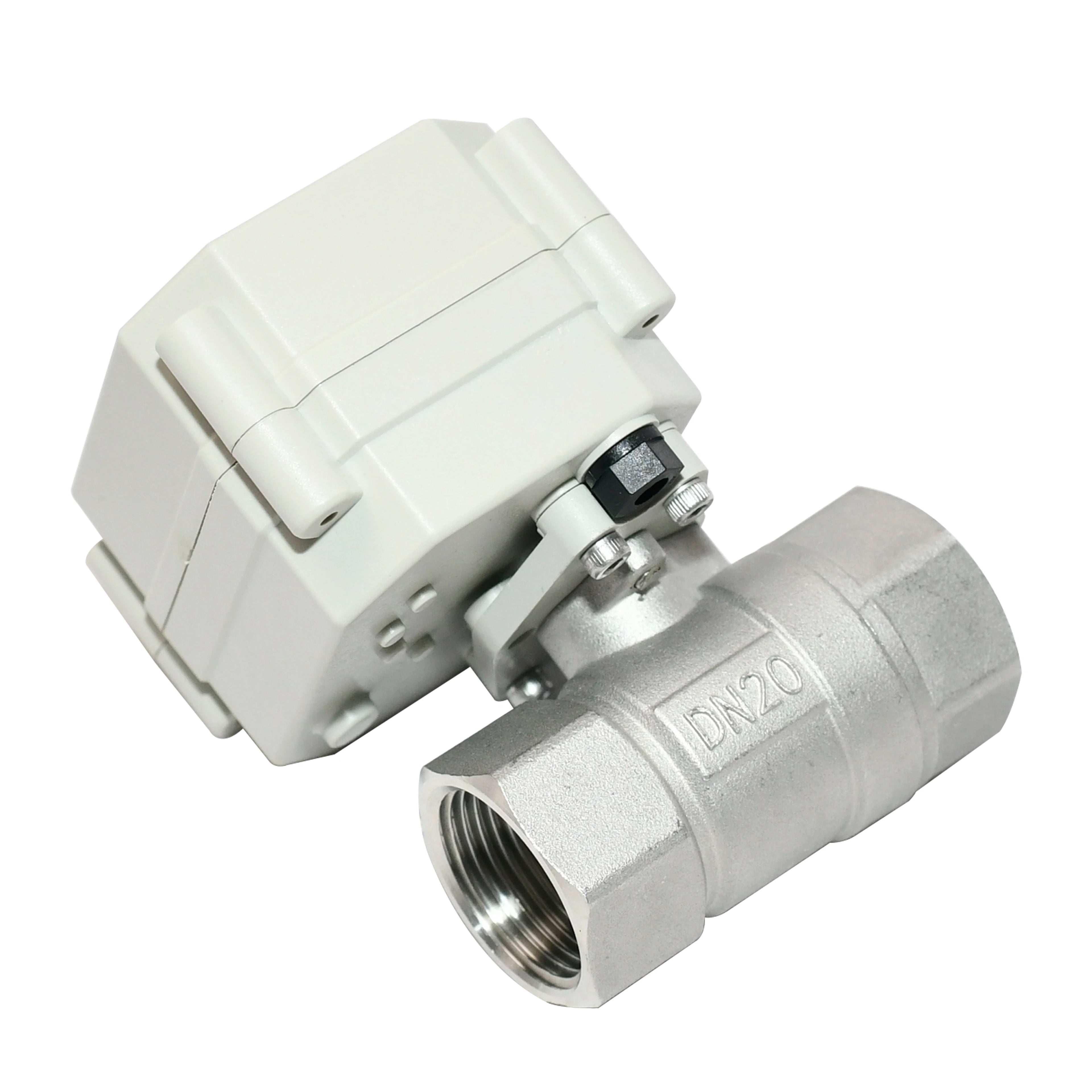Tonheflow A20-T20-S2-A 3/4" DN20 Reduce Port 15mm Stainless Steel Mini Motorized Electric Valve Water Valve