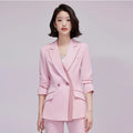 S-4XL Long Sleeved Professional Suit Formal Interview Sales Work Suit Jacket Sets Suits
