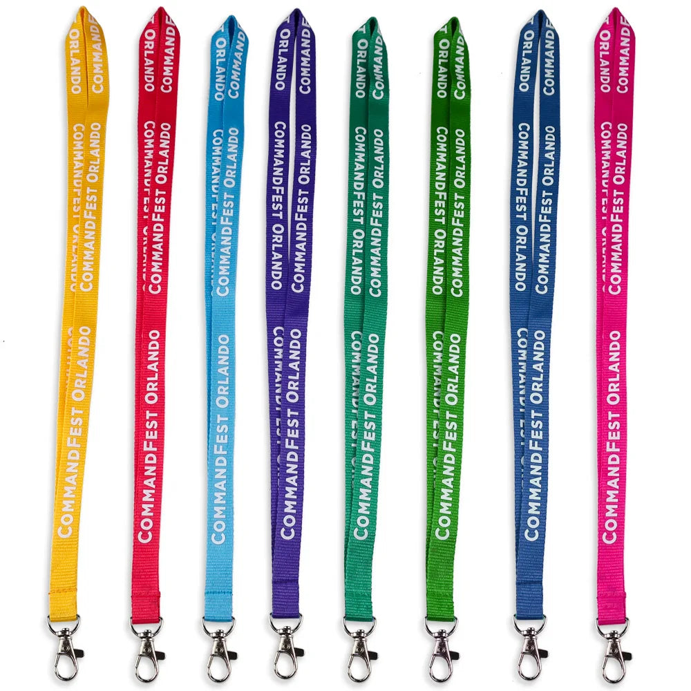 Wholesale Sublimation Solid Color Neck Custom logo Lanyards Low Minimum Order Printed Polyester Lanyard Personalizados