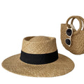 2025 Natural Lafite Grass Hat Female European American Raffia Summer Vintage Concave Outdoor Fashion Top Round Straw Hat