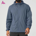 Lightweight Waterproof 100%Polyester Workout Full Zip up Sports Gym Windbreaker Jacket for Men