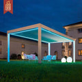 Motorized Garden Bioclimatic Gazebo Louver Roof Waterproof Aluminum Louvre Outdoor Pergola Kits