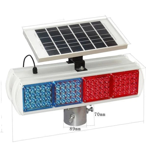 Intelligent Construction Traffic Safety Light Solar Powered 5W IP65 LED Flashing Light Aluminum Alloy Body 30000 Hours Lifespan