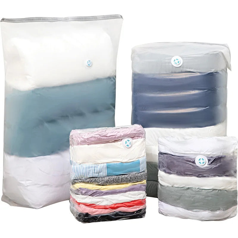 Vacuum Storage Bags Organizers Free up 80% Space Extra Large Vacuum Sealer Bags for Comforters Clothes Saver Vacuum Sealed Bags