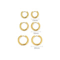 SP 15/18/20mm Stainless Steel Gold Plated Huggie Chunky Hoop Earring for Woman