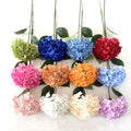 Wholesale Single Stem Silk Flowers Artificial Hydrangea Flower Bulk for Wedding Decoration