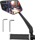EasyDo Completely New Upgrade Wider and Longer Bike Mirror Anti Shake Rear View Mirror for Motorcycle