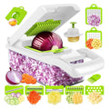 2026 Kitchen Multi 15 in 1 Manual Mandoline Fruit Cutter Onion Dicer Veggie Slicer Vegetable Chopper