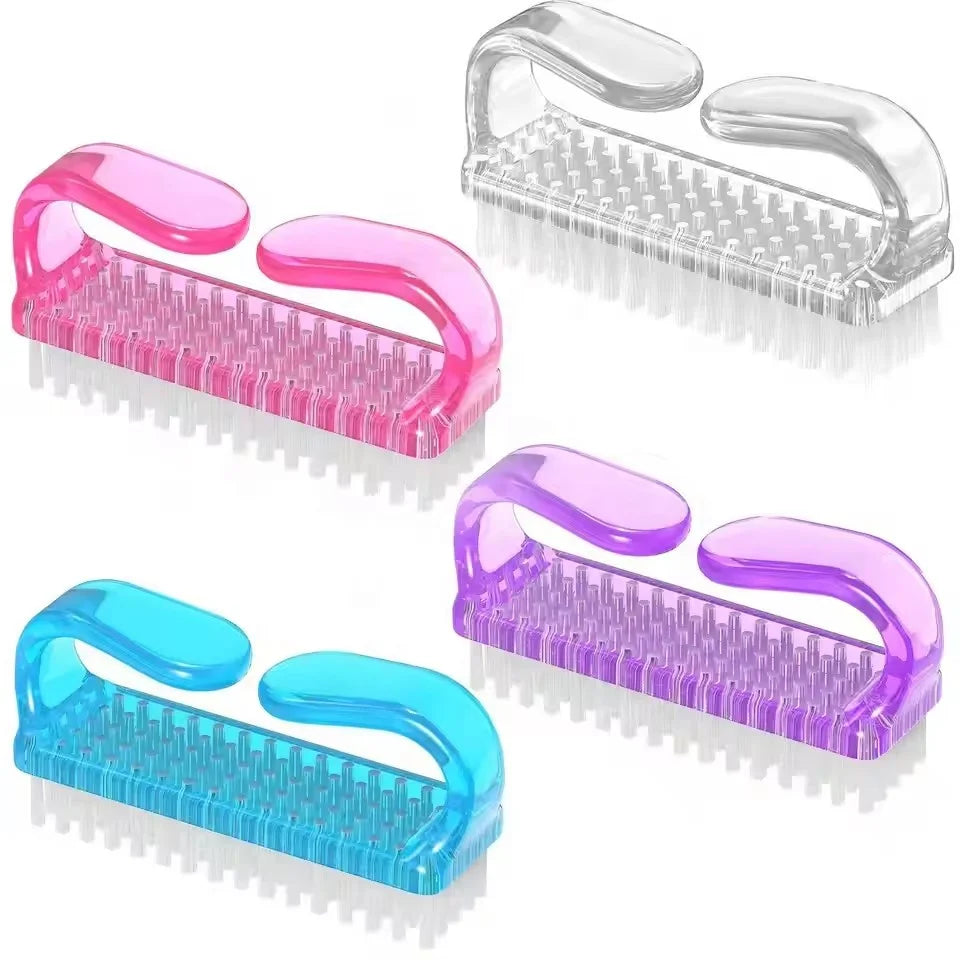 Handle Grip Nail Brush Plastic Hand Fingernail Brush Cleaner Scrubbing Kit Pedicure for Toes and Nails Tool