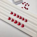 Factory Wholesale Polished Heart Shape Lab Grown Pigeon Blood Red Synthetic Loose Gemstones Ruby Stone for Sale