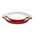 Bright Houseware Modern Oval Multifunctional Cast Iron Fish Shape Fry Pan One-piece Handle High Quality Red Enamel Coating LFGB