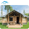 Outdoor Waterproof PVC Canvas Glamping Tent Luxury Resort Hotel Safari Tent for Sale With Bathroom