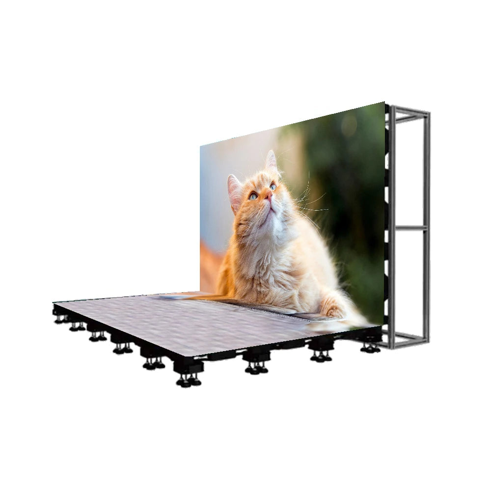Interactive Dance Floor Led Display 3D Dance Floor Standing Led Display Screen Panels Floor Tile Led Stage Wedding Display Wall MegaBDM