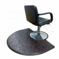 Sheepmats Antique Anti-Slip Beauty Salon Barber Shop Chair Floor Mat Anti Fatigue Semi Circle Salon Mat Hair Stylist PU Material MegaBDM