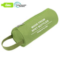 Promotional RPET Recycled Bottles 600D Toiletry Bag Stationary Zipper Pouch Bag Waterproof Cylinder Shape Brush Pen Pencil Bag