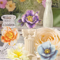 20pcs/pack Gilt Flower Dawn PET Stamping Handbook Stickers Pack Stickers Premium Feeling Vintage Floral Handbook Stickers