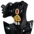Wholesale Fashion Jewelry Gold Metal Alloy love Heart Drop Earrings with Diamonds