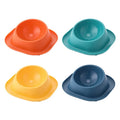 Wholesale Large Capacity Stainless Steel Dog and Cat Bowl Candy-Colored Diagonal Feeder with Solid Pattern Box Packed