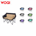 WOQI Two Person Extra Wide Lightweight Foldable Camping Chair with Shared Armrest for Hiking and Outdoor Use