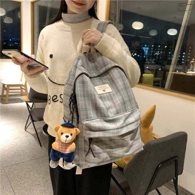 Multi Function Double Zipper Women Backpack Teenager Girls