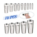 Perfect Caulking Finisher 14 Pcs Caulk Nozzle Applicator Stainless Steel Sealant Finishing Tool Kit for Kitchen Bathroom Window