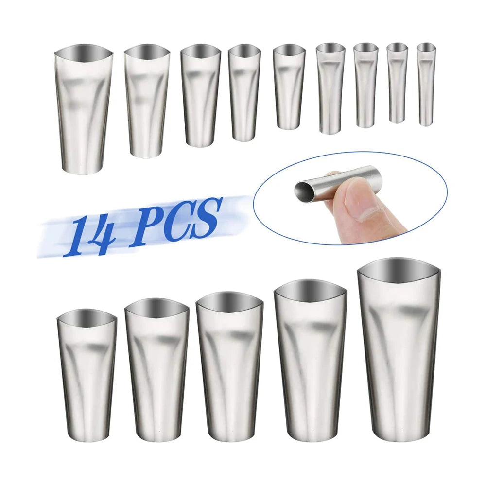 Perfect Caulking Finisher 14 Pcs Caulk Nozzle Applicator Stainless Steel Sealant Finishing Tool Kit for Kitchen Bathroom Window